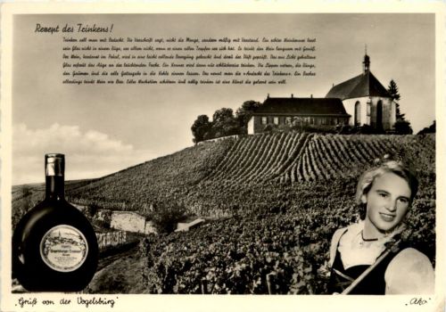 Gruss von der Vogelsburg bei Volkach - Wein