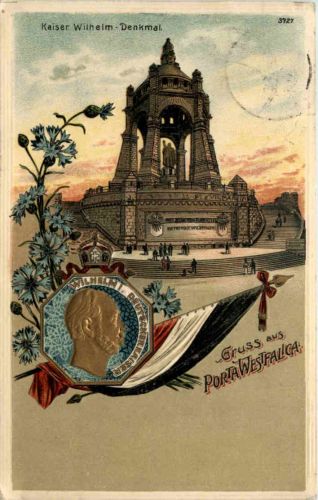 Gruss aus Porta Westfalica - Litho