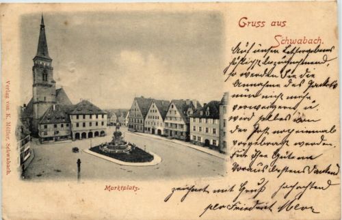 Gruss aus Schwabach - Marktplatz
