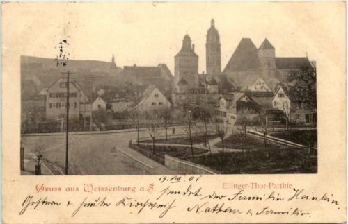 Gruss aus Weissenburg - Ellinger Thor Parthie