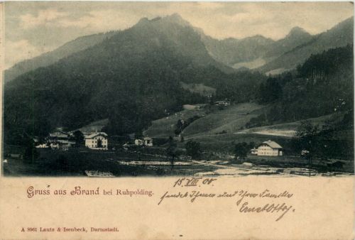 Gruss aus Brand bei Ruhpolding