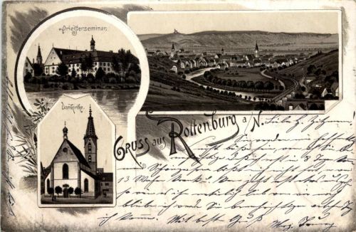 Gruss aus Rottenburg - Litho 1896