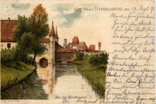 Gruss aus Dinkelsbühl - Litho
