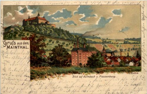 Kulmbach - Gruss aus dem Mainthal - Litho