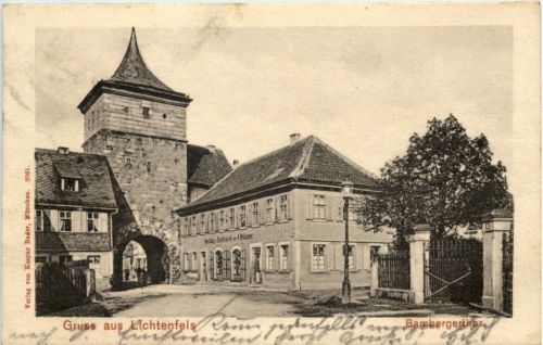 Gruss aus Lichtenfels - Bambergerthor - Bahnpost