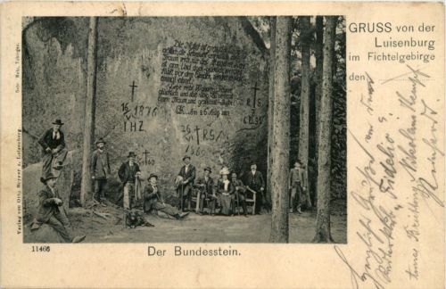Gruss von der Luisenburg im Fichtelgebirge - Der Bundesstein
