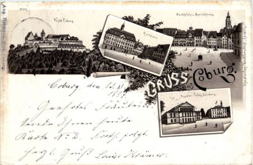 Gruss aus Coburg - Litho