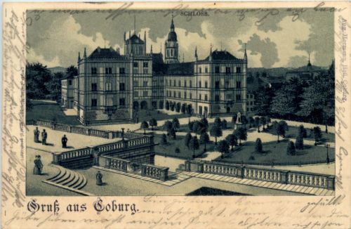 Gruss aus Coburg - Schloss - Litho