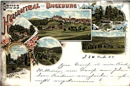 Gruss aus Höllenthal und Umgebung - Litho