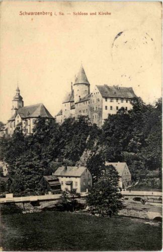 Schwarzenberg i.Sa., Schloss und Kirche