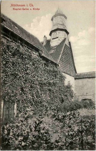 Mühlhausen i.Thür., Hospital-Garten u. Kirche