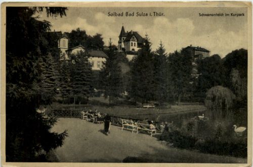 Solbad Bad Sulza/Thür., Schwanenteich im Kurpark