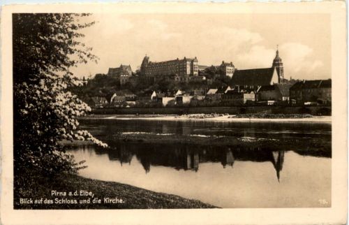 Pirna a.d. Elbe, Blick auf das Schloss und die Kirche
