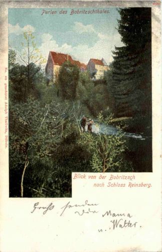 Blick von der Bobritzsch nach Schloss Rheinsberg