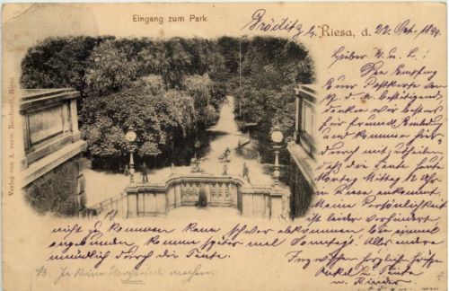 Riesa, Eingang zum Park