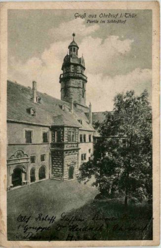 Gruss aus Orhrdruf, Partie im Schlosshof