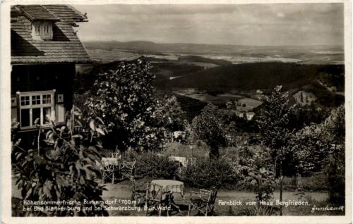 Burkersdorf bei Bad Blankenburg, Fernblick vom Haus Bergfrieden