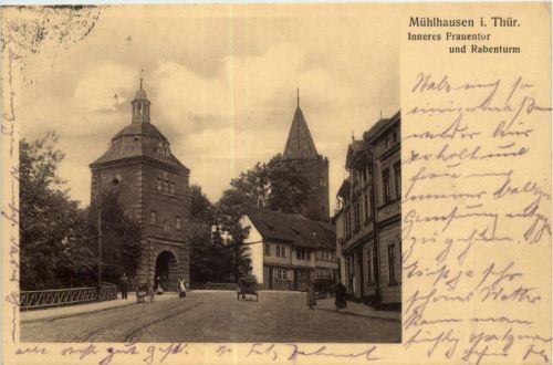 Mühlhausen, Inneres Frauentor und Rabenturm