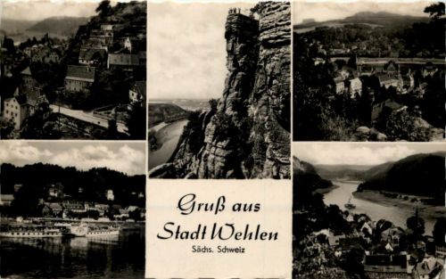 Gruss aus Stadt Wehlen, Sächs. Schweiz, div. Bilder