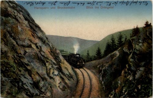 Harzquer und Brockenbahn - Blick ins Drängetal