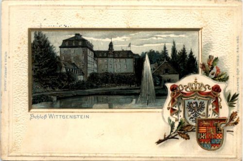 Schloss Wittgenstein - Litho - Laasphe