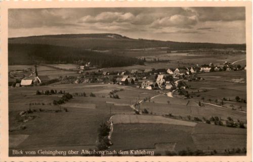 Altenberg i. Erzgeb.,, Blick vom Geisingberg nach dem Kahleberg
