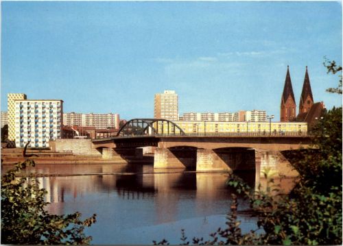 Frankfurt Oder, Blick von der VR Polen - Brücke der Freundschaft