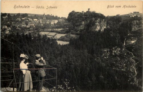 Hohnstein, Sächs. Schweiz, Blick vom Hockstein