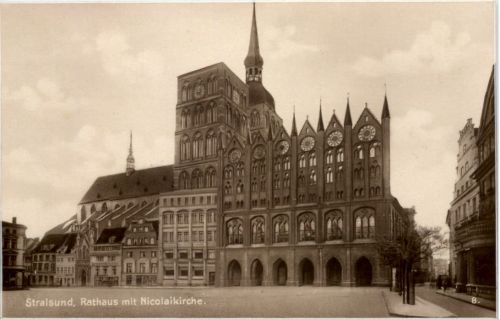 Stralsund, Rathaus mit Nicolaikirche