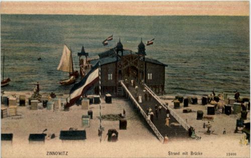 Zinnowitz, Strand mit Brücke