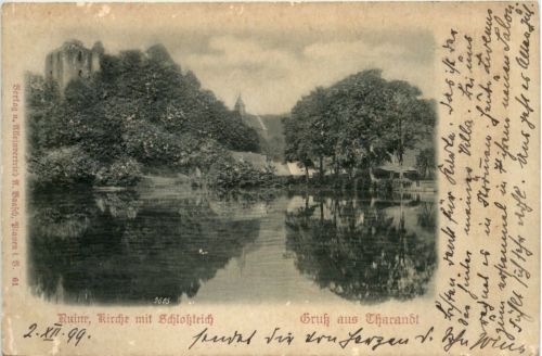 Tharandt, Ruine, Kirche mit Schlossteich