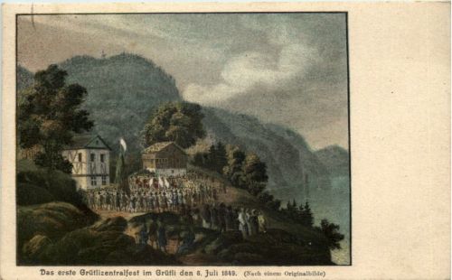 Das erste Grütlizentralfest im Grütli 1849