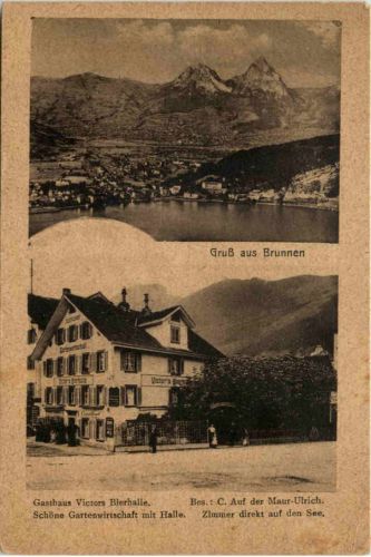 Gruss aus Brunnen - Gasthaus Victors Bierhalle