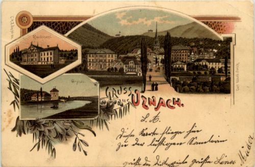 Gruss aus Uznach - Litho