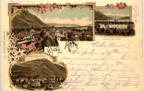 Gruss aus Arth - Litho