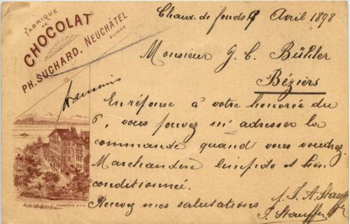 Fabrique de Chocolat Suchard Neuchatel