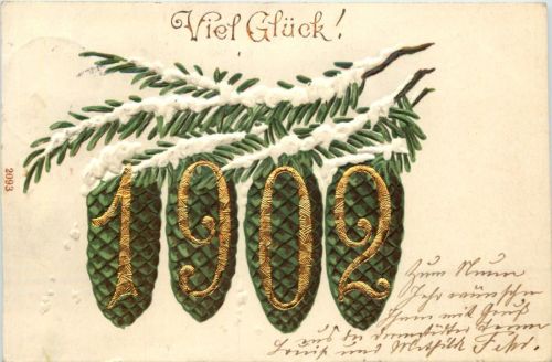 Jahreszahl 1902 - Prägekarte