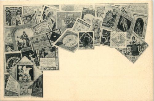 Briefmarken auf Ansichtskarten