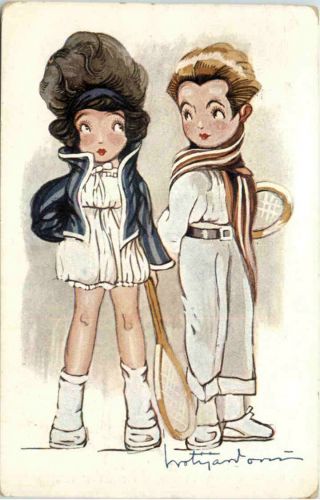 Tennis - Künstler AK