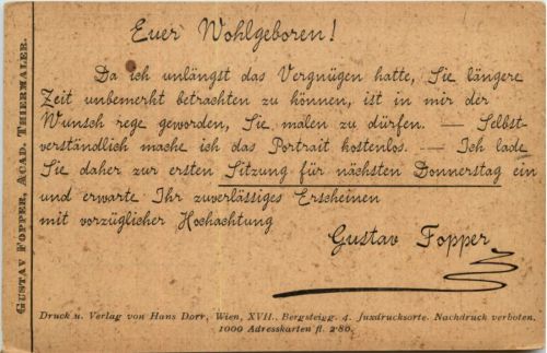 Maler Gustav Fopper