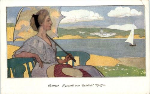 Sommer - Aquarell von Reinhold Pfeiffer