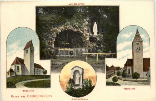 Gruss aus Obergünzburg - Künstler-AK Eugen Felle
