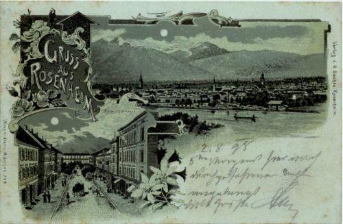 Gruss aus Rosenheim - Litho - Eugen Felle