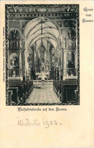 Gruss aus Bussen - Wallfahrtskirche auf dem Bussen