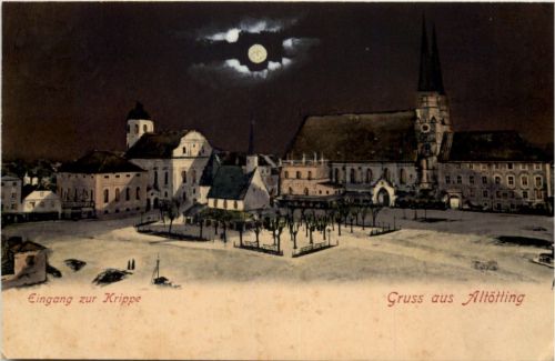 Gruss aus Altötting - Eingang zur Krippe