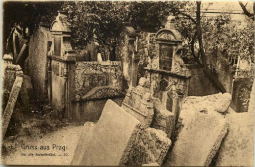 Gruss aus Prag - Der alte Judenfriedhof - Judaika