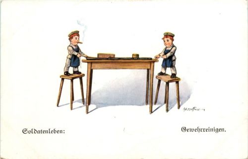 Künstler AK Ad. Hoffmann - Gewehrreinigen
