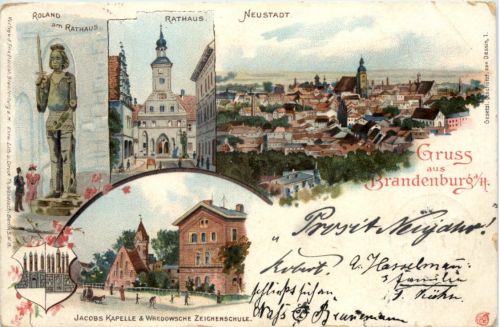 Gruss aus Brandenburg - Litho