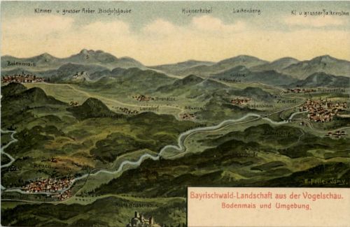Bodenmais und Umgebung - Künstler Ak Eugen Felle