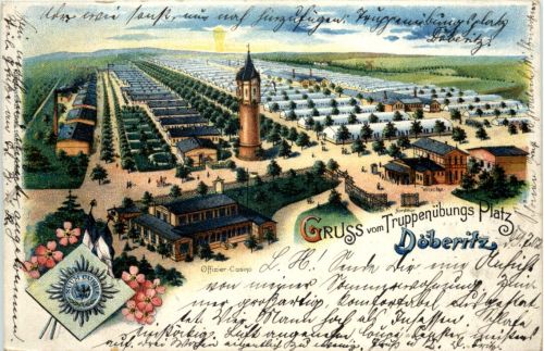 Gruss vom Truppenübungs Platz Döberitz - Litho
